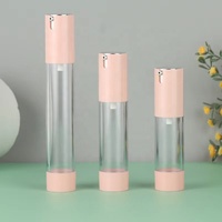 10ml 30ml 50ml bouteille de pompe sans air de luxe résistante avec pompe avec pompe en plastique blanc pour emballage cosmétique