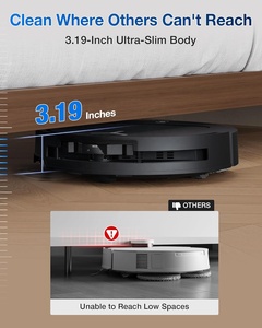 Dành cho máy hút bụi lau nhà robot ECOVACS DEEBOT T50 PRO Omni, thiết kế siêu mỏng 3.19 inch, lực hút 15000Pa, hệ thống ZeroTangle 2.0, chức năng lau cạnh TruEdge, công nghệ AIVI - Product Image 4