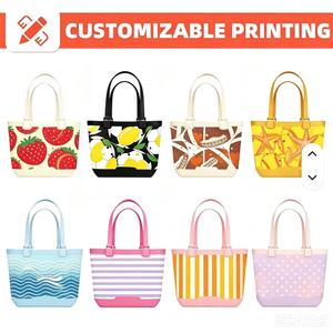 Custom EVA Beach Tote <b>Bag</b> Personalized Waterproof Beach <b>Bag</b> with Custom Charms Accessories Logo EVA Shopping <b>Bag</b> - Product Image 4