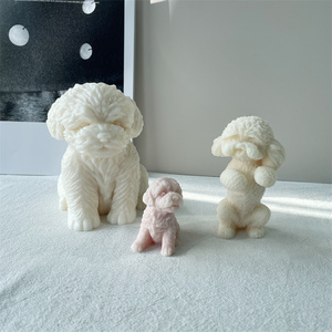 New Design Diy Handmade Making Animal Aromatherapy Plaster Molds <b>Standing</b> Teddy Dog Silicone Candle Mold - Product Image 4