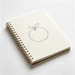 Carnet à spirale mignon à motif pomme, impression personnalisée, A5 B5, 300 pages lignées, journal, agenda, planificateur, école, étudiant, vente en gros - Product Image 1