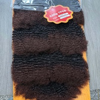 Extensions de cheveux au crochet à tisser, courtes, à trame unique, avec closure, style Afro Kinky Curl Spring Twist Marley Braid, riches en protéines et fibres, 16 pouces