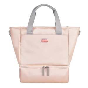 Bolsa de almuerzo aislada, ligera y duradera, con asa, cierre de cremallera, cinta de PP, bolsa térmica, logotipo personalizado, bolsa reutilizable para carrito. - Product Image 4