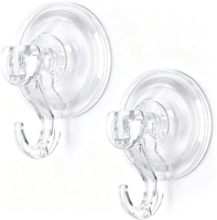Crochet à ventouse en PVC transparent perforé, moderne et simple, pour verre, 5 cm, pour le rangement quotidien, cuisine
