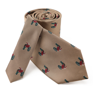 Cravatte Personalizzate in Poliestere con Motivi Animali, Eleganti Cravatte con Motivo di Fagiani e Galli per Uomo - Product Image 2