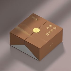厂家定制豪华纸双门礼品盒茶哑光层压压花产品包装纸托盘不同 - Product Image 1