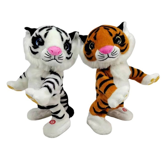 Simulation Dancing Toy Animals Shaking Head Twisting Music Talking Toys Singing Plush Doll Gift for Kids