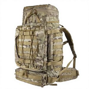 Sac à dos tactique d'extérieur grand format imperméable 77L+ avec système Molle, camouflage vert, bretelles réglables, unisexe, pour randonnée, trekking, gym - Product Image 1