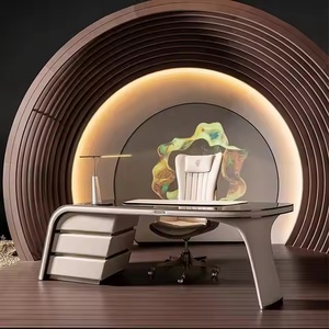 Modern High-End Simple <b>Metal</b> Rectangle Executive Computer <b>Desk</b> for Office - Product Image 4