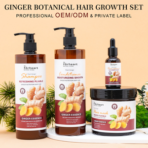 Champú de marca privada orgánico de jengibre de crecimiento <span class=keywords><strong>rápido</strong></span>, champú anticaída, reduce la caída del <span class=keywords><strong>cabello</strong></span>, hidratante y suavizante - Product Image 1
