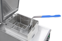 Friteuse à pression à gaz professionnelle pour poulet frit, homologuée CE, avec panneau mécanique profond