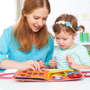 Tablero ocupado de fieltro Montessori para niños, <span class=keywords><strong>libro</strong></span> de tablero sensorial educativo para niños pequeños, <span class=keywords><strong>libro</strong></span> ocupado de fieltro para bebés - Product Image 4