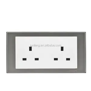 Deluxe Design Switch Socket High Quality 13A Double 3 Pin Socket