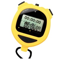 Digitaler Stoppuhr-Timer mit Hintergrundbeleuchtung, zweireihig, 60 Runden-Speicher, tragbarer Sport-Timer mit Alarm für Wettkampf und Training