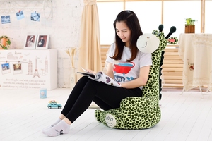 Cartoon Cute Animal Bean <strong>Bag</strong> Chair Seat Brown <strong>Giraffe</strong> Plush Toy For Children PP Cotton Filling Embroidered Logo Birthday Gift - Product Image 4