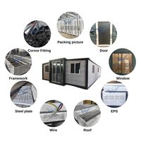 WELLUCKY Suministro Directo de Fábrica, Casa Contenedor Expandible Prefabricada Moderna de 40 pies y 20 pies, Venta de Fábrica
