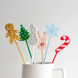 Agitadores de Bebidas para Decoración de Fiestas, Palitos de Acrílico Personalizados para Navidad - Product Image 2