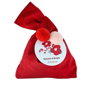 Borsa in Velluto di Alta Qualità per Bomboniere Matrimonio, Registrazione di Matrimonio, Nascita, Stile Celebrità di Internet, 14x16cm - Product Image 5