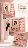 Nouveau chariot de présentation mobile et détachable moderne pour faux ongles, parfums, perruques, cosmétiques et accessoires de mode