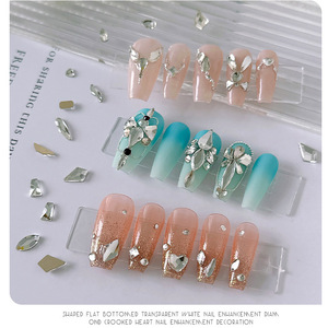 46สไตล์ให้เลือก AB หินแก้วใสแวววาวเล็บหลังแบนราบ3D พลอยเทียมเพชรอุปกรณ์ตกแต่งเล็บแบบทำมือ - Product Image 4