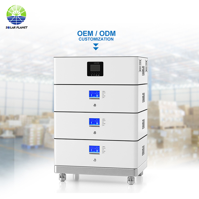 Solar Planet LiFePO4 5Kw 10Kw 5 Years Warranty 6000 Cycles 48V/51.2V Stackable Solar Battery for Home Storage System