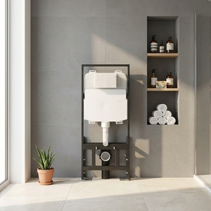 Sistema di cassetta WC <span class=keywords><strong>a</strong></span> incasso in HDPE <span class=keywords><strong>a</strong></span> parete per bagno moderno - Product Image 4