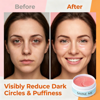 ODM OEM Patchs Hydrogel pour les Yeux à la Niacinamide et à la Caféine, Masques Contour des Yeux au Collagène pour Éclaircir les Cernes