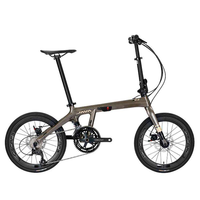 Vélo pliant en fibre de carbone JAVA ARIA, 18 vitesses, 20 pouces, frein à disque hydraulique à câble, roues en alliage de magnésium, capacité de charge de 120 kg