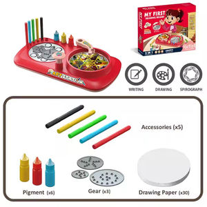MILI 2-in-1 Graffiti boya renk sanat boyama Kaleidoscope oyuncak çocuklar için okul öncesi eğitim boyama Doodle oyun çizim kurulu - Product Image 5