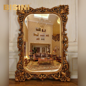 <span class=keywords><strong>Grand</strong></span> <span class=keywords><strong>miroir</strong></span> rectangulaire en résine, cadre <span class=keywords><strong>doré</strong></span> victorien, fait main, <span class=keywords><strong>miroir</strong></span> mural vintage européen pour entrée et salle de bain - Product Image 2