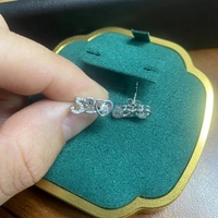 Pendientes de Plata de Ley 925 Clásicos al por Mayor, Chapados en Platino, con Moissanita Certificada de Corte Brillante, para Mujer, Aniversario, Súper Oferta