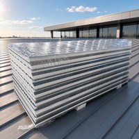 Panneau de toiture sandwich en PU ignifuge de qualité B1, feuille d'aluminium double face pour la construction de entrepôts et de chambres froides
