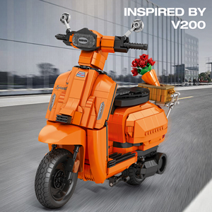 Reobrix 11036 <span class=keywords><strong>lambretta</strong></span> V โมเดลรถมอเตอร์ไซค์200ของเล่นก่อสร้างสำหรับเด็กผู้ชาย - Product Image 3