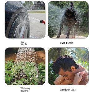 Pompe de douche électrique portable 5200 mAh rechargeable, douche manuelle <span class=keywords><strong>pour</strong></span> le camping, le lavage de voiture et le bain des animaux de compagnie - Product Image 5