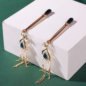 مشبك حلمة الثدي المثير مع شراشيب كريستالية، لعبة جنسية للنساء، أدوات تحفيز، مشابك حلمة، معدات تقييد للنساء - Product Image 3