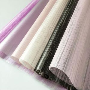 Papier d'emballage pour bouquet coloré, design 2020, papier d'emballage pour fleuriste avec impression de lignes irrégulières - Product Image 4