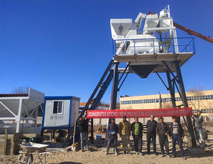 Tanaman manufaktur semen unik HZS50 tanaman Batching Mini pabrik produksi pencampur semen lengkap kecil untuk dijual - Product Image 5