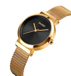 SKMEI Watch Original Supplier 1595 Extremely Thin Japan Quartz Movement Stainless Steel Luxury Women Watches