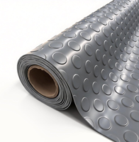 Robuste Gummi-Garagenbodenmatte mit Münzmuster, Rutschfeste Wasserdichte PVC-Matte für Fitness-Studio, Werkstatt, Industrie und Haushalt
