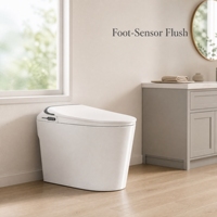 Toilette intelligente en forme d'œuf, design luxueux, cuvette avec bidet automatique, chasse d'eau par capteur, siège chauffant pour la maison, l'hôtel, la villa
