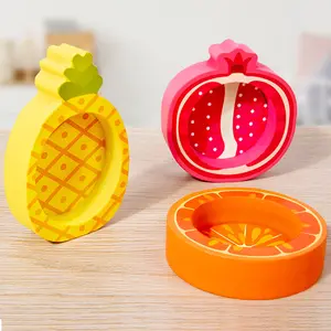 Wooden Children's Fruit Counting Color Sorting Cup Bead Game Enlightenment Baby Puzzle Early Education Toy