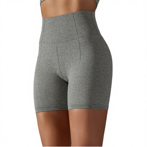 Pantalones de Yoga de Alta Calidad para Mujer, Shorts Deportivos Sin Costuras de Spandex/Nylon, Cintura Alta, Sólidos, Transpirables, Cintura Elástica, 120g, para Gimnasio y Running - Product Image 4