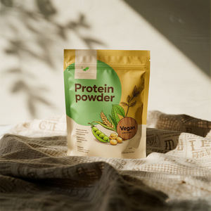 Sac pochette à fond plat en aluminium refermable imprimé personnalisé 1kg 2kg <span class=keywords><strong>3kg</strong></span> 5kg avec fermeture éclair de la valve adapté au sac en poudre de protéine de lactosérum - Product Image 6