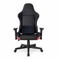 Chaise Gamer Ergonomique à Dossier Haut Style Racing en Tissu Noir Pivotante avec Accoudoirs 2D Inclinables à 180 Degrés pour Bureau et Gaming Vente en Gros OEM
