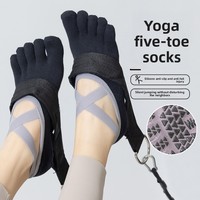 Chaussettes antidérapantes à cinq doigts personnalisées en gros pour femmes, idéales pour le yoga, le pilates, la danse et l'entraînement en intérieur