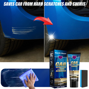 60ml+esponja North Moon Quitaarañazos Reparador de Marcas Circulares Cera Restauradora de Pintura para Coche Crema Reparadora de Arañazos Accesorios para Coche - Product Image 2