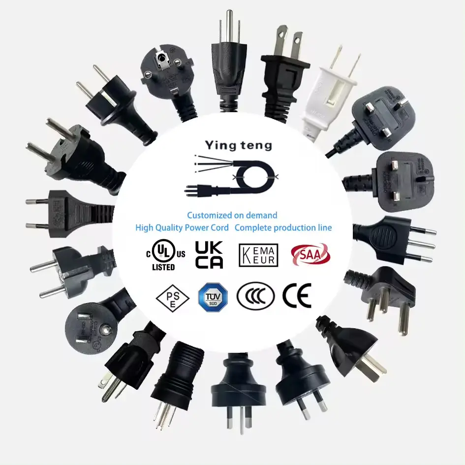 Priz IEC C7 C13 bağlayıcı esnek güç kablosu 3Pin 2Pin ab abd İngiltere CUL AU AU ev aletleri Ac dizüstü uzatma kablosu
