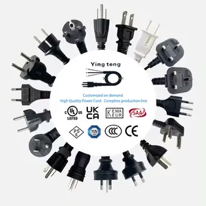 Power Plug IEC C7 C13 Connector Flexible Power Cord 3Pin 2Pin EU USA UK CUL PSE AU Home Appliance Ac Laptop Extension Cable