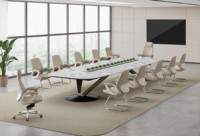 Chaise de bureau de direction en cuir PU, structure en aluminium, base pivotante, dossier fixe, repose-pieds solide, design moderne et confortable