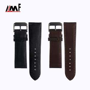 Nuevo diseño Popular de moda forro ancho de cuero genuino hebilla de acero inoxidable desmontable 20-24mm ancho de banda reloj - Product Image 5